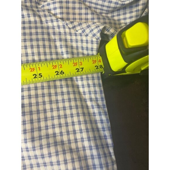 Jos A Bank Reserve Blue White Checked Plaid Button Down Wrinkle Free Shirt - Picture 7 of 10
